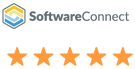 sofware connect logo and stars
